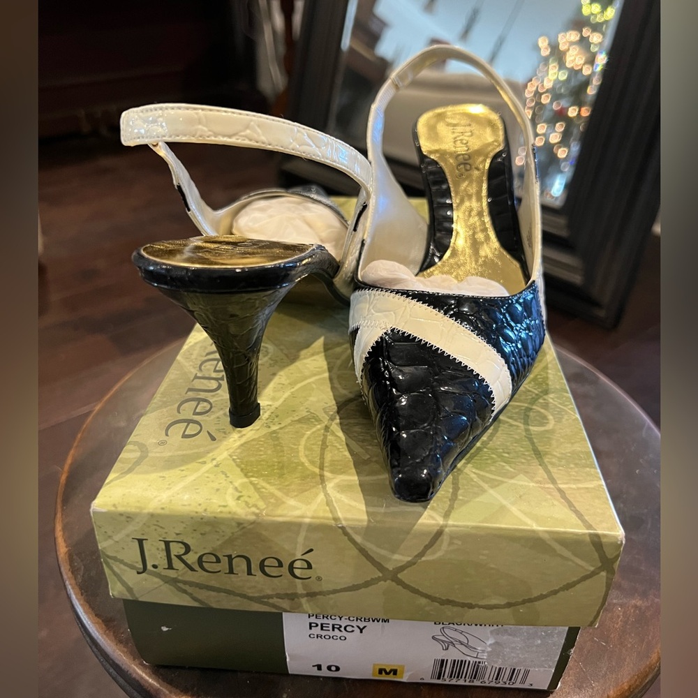 New J. Renee Percy Black/White shoes